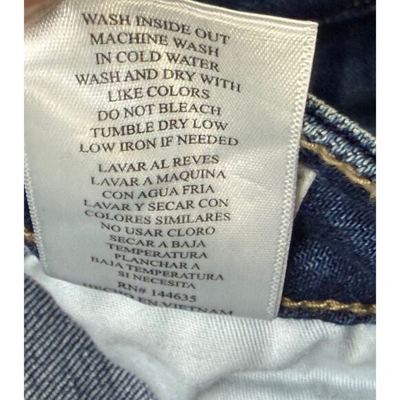 KanCan Kurvy Ultra High Ankle Jean Womens 28 Blue Split Frayed Hem Distressed - Picture 16 of 16